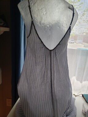 Joe Fresh Light Blue and White Striped Spaghetti Strap Sundress